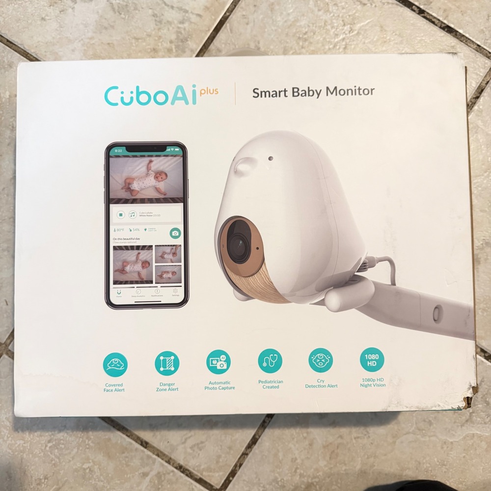 CuboAi Plus Smart Baby Monitor 1080p HD Night Vision White Model Angel New Box